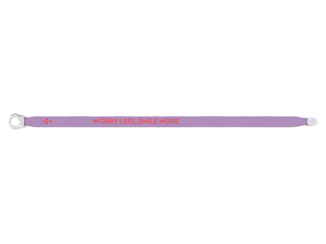 Sorbet-Island Satinarmband WORRY LESS SMILE MORE lila 68743 Sorbet-Island Satinarmband WORRY LESS SMILE MORE lila 68743