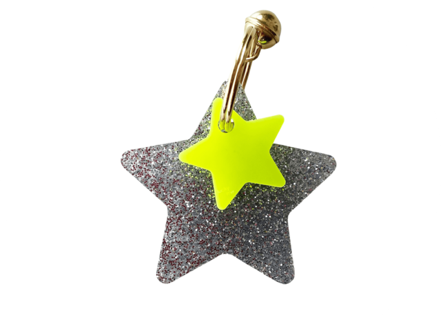 Lucky mes Anhänger Sterne grün-silber 70535 1