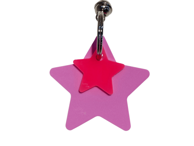 Lucky mes Anhänger Sterne pink-violett 70535 1