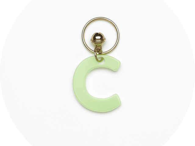Lucky mes Anhänger Letters grün 'C' 70534 1