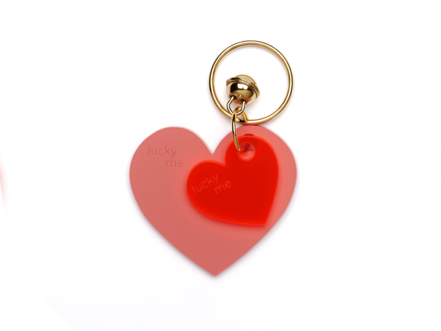 Lucky mes Anhänger Herzen rosa-rot 70535 1