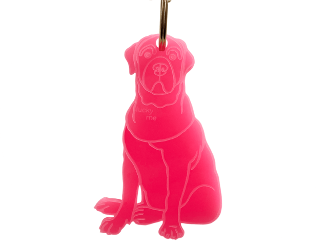 Lucky mes Anhänger Hund pink 70535