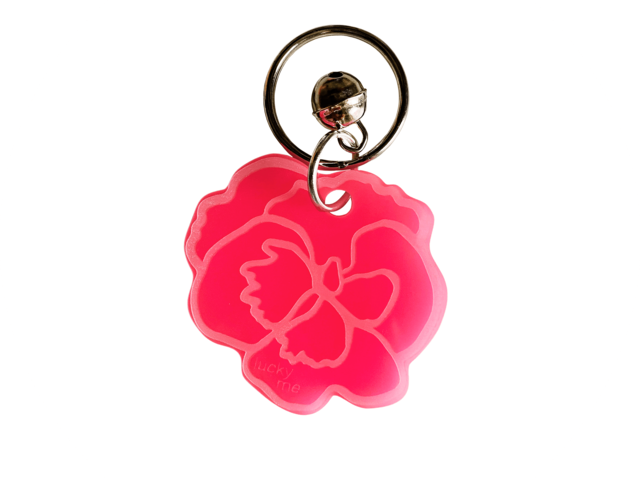 Lucky mes Anhänger Blume pink 70535 1