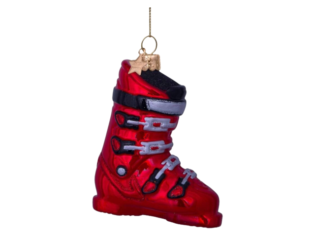 Vondels Christbaumschmuck Skischuhe rot 68348