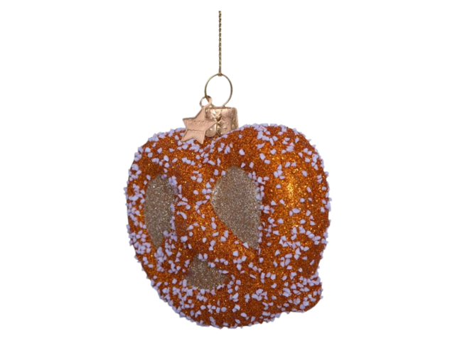 Vondels Weihnachtsanhänger Glas GOLD BRETZEL braun 74796 2