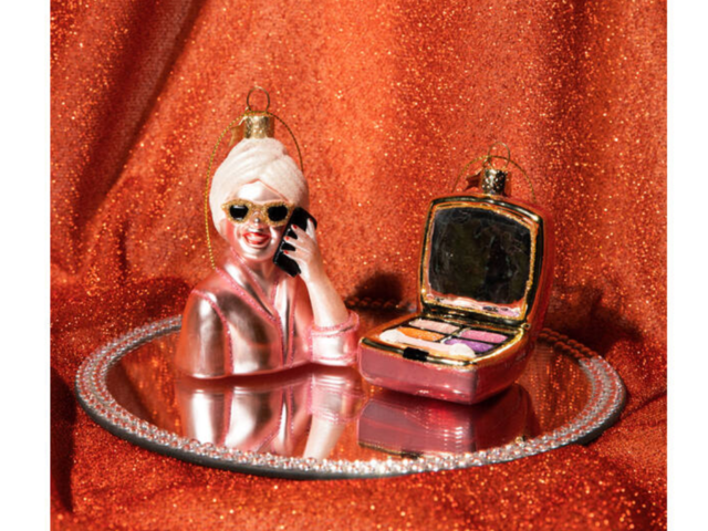 Vondels Weihnachtsanhänger Glas RELAXING SELFCARE MÄDCHEN pink 74799 2