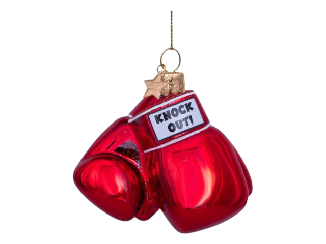 Vondels Weihnachtsanhänger Glas BOXHANDSCHUHE rot 74801 1