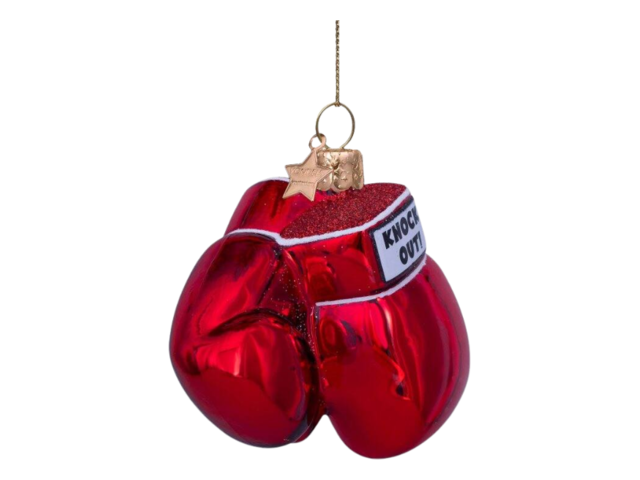 Vondels Weihnachtsanhänger Glas BOXHANDSCHUHE rot 74801 2