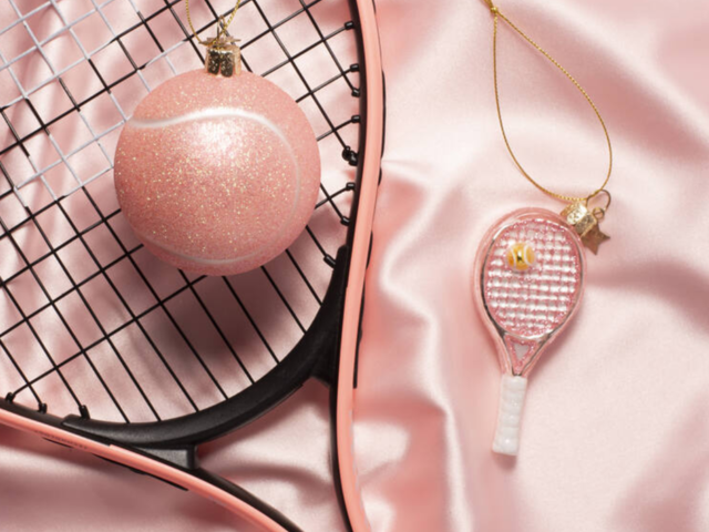 Vondels Weihnachtsanhänger Glas SOFT TENNISSCHLÄGER pink 75105 2