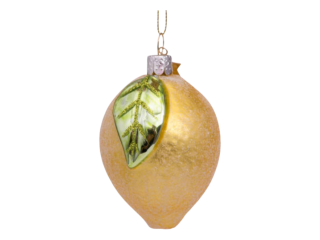 Vondels Weihnachtsanhänger Glas Yellow Lemon 68333 1