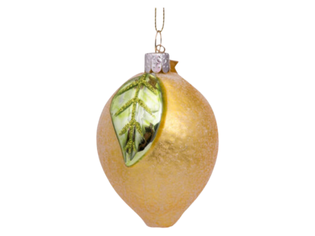 Vondels Weihnachtsanhänger Glas Yellow Lemon 68333