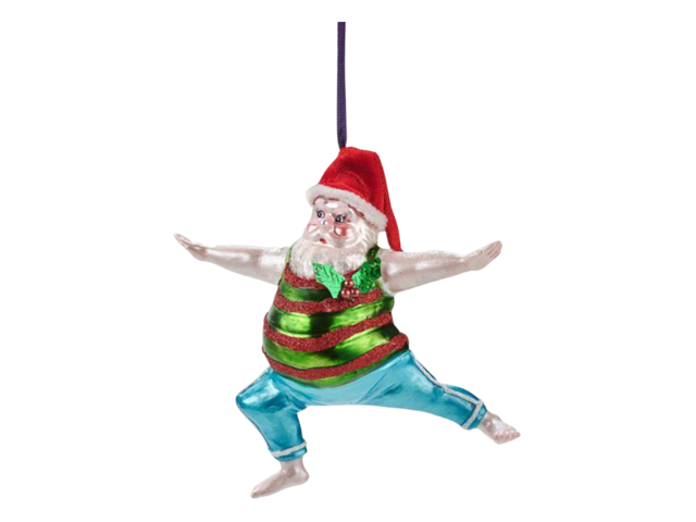 Gift Company Christbaumhänger Yoga Santa Krieger 68415 1