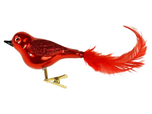 Werner Voß Klemmvögelchen mit Feder rot 68360 1