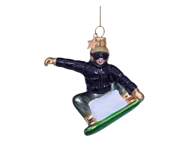 Vondels Weihnachtsanhänger Glas Snowboarder 68309 1