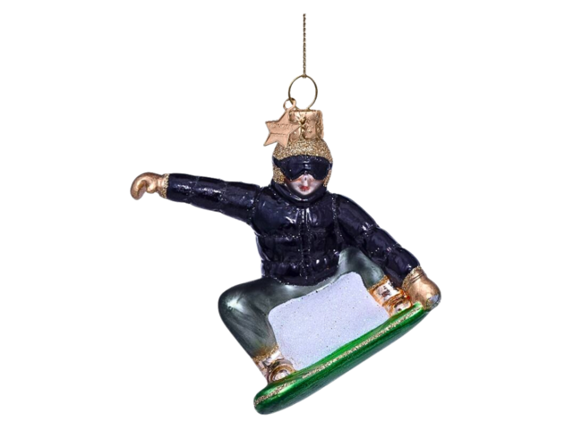 Vondels Weihnachtsanhänger Glas Snowboarder 68309 1