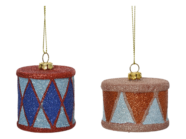 Kaemingk Weihnachtsanhänger INSTRUMENT blau/rot 74778 2