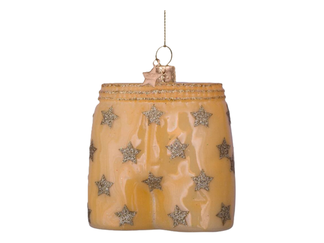 Vondels Weihnachtsanhänger Glas Yellow Boxer Shorts 68295 1