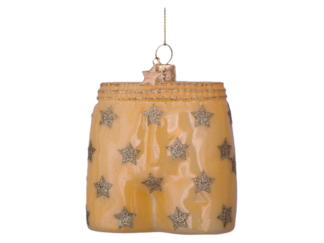 Vondels Weihnachtsanhänger Glas Yellow Boxer Shorts 68295 1