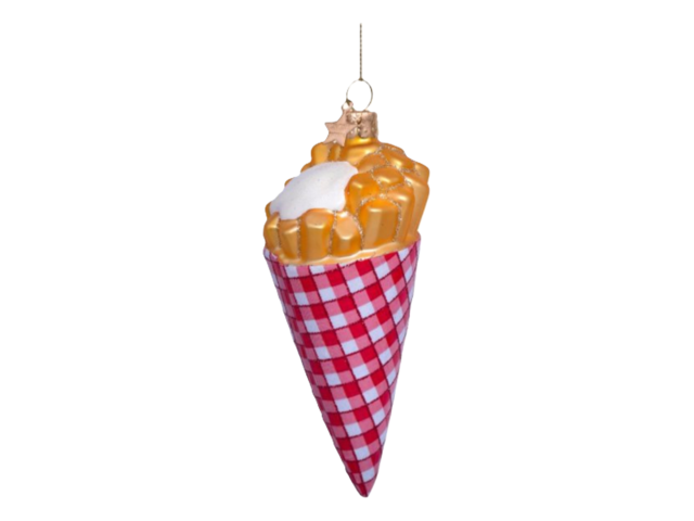 Vondels Weihnachtsanhänger Glas Fries with Mayonaise 68349 1