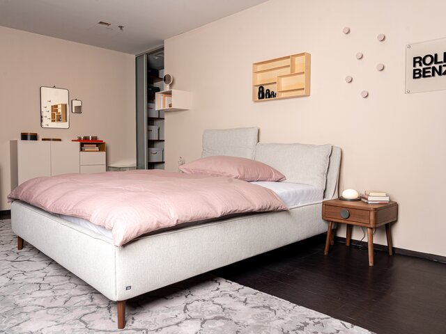 Rolf Benz Doppelbett PINA seidengrau 72684 2