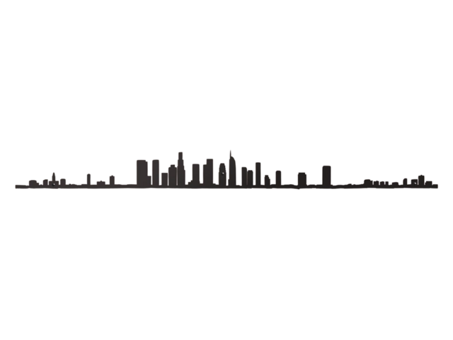The Line Wanddeko Skyline LOS ANGELES gold 69508 1