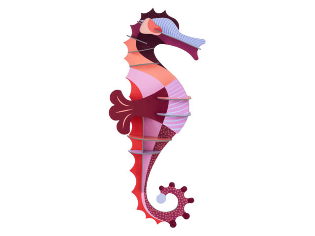 Studio Roof Wanddekoration CORALINE SEAHORSE mehrfarbig 97532 1