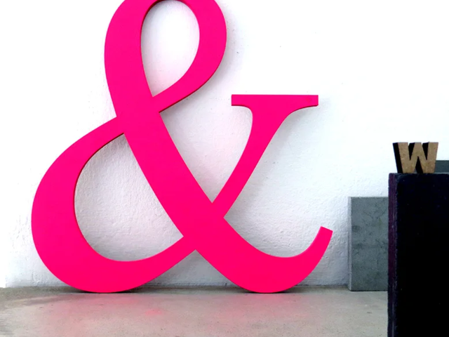 NoGallery Neonschild "&" neonpink 99061 1