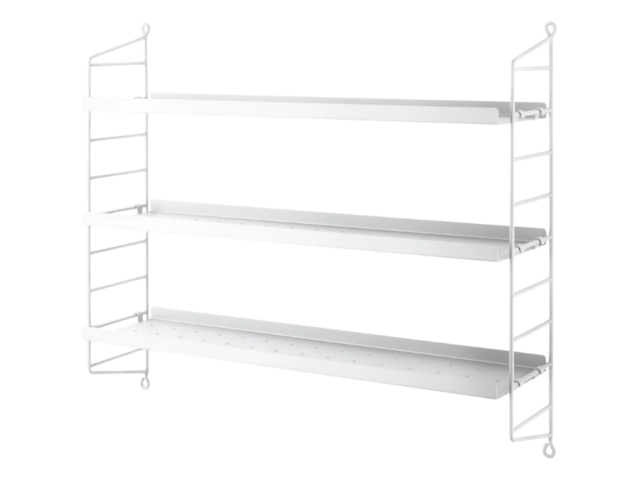 String Furniture Wandregal STRING POCKET metal white 99034 1