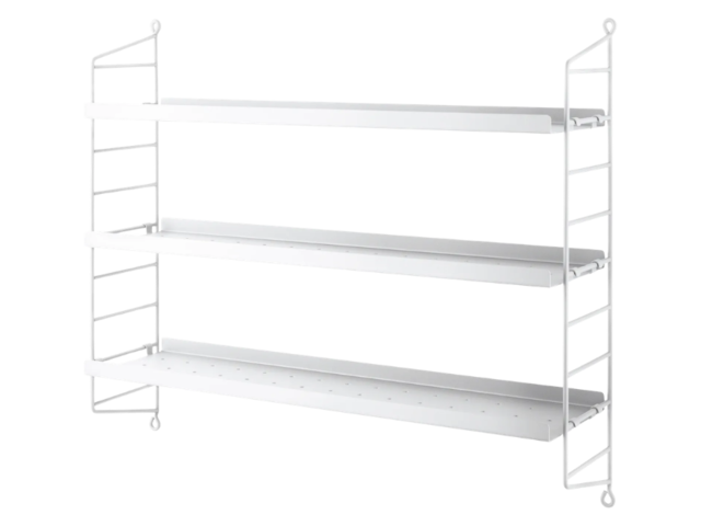 String Furniture Wandregal STRING POCKET metal white 99034 1