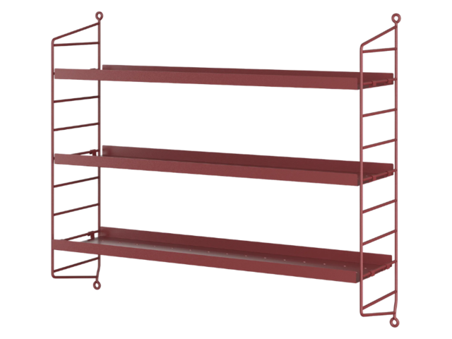 String Furniture Wandregal STRING POCKET metal oxtorgsröd 99035