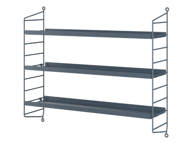 String Furniture Wandregal STRING POCKET metal sergelgrau 99036 1