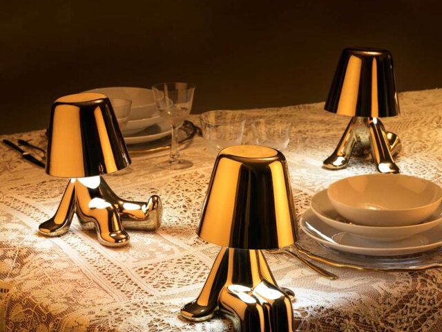 qeeboo Lampe Golden Brothers - Ron 72292 3 qeeboo Lampe Golden Brothers - Ron 72292 3