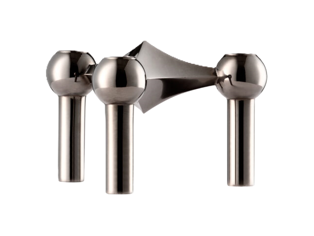 Stoff-Nagel Candle Holder black chrome 72766 1