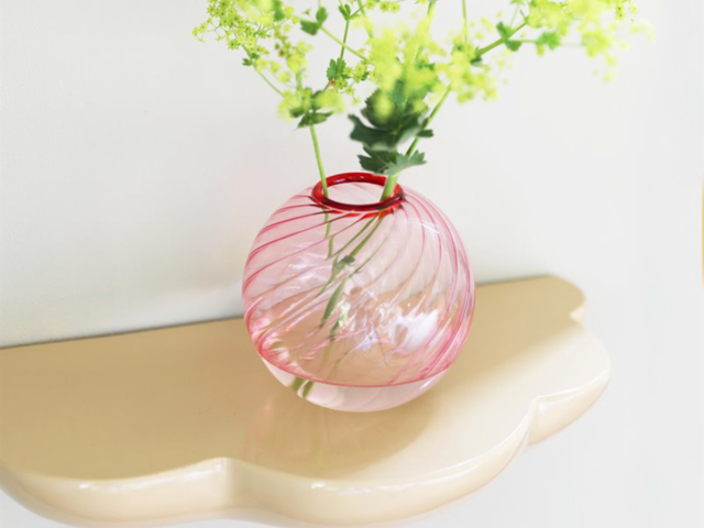 &klevering Vase Spiral pink 70697 4 &klevering Vase Spiral pink 70697 4