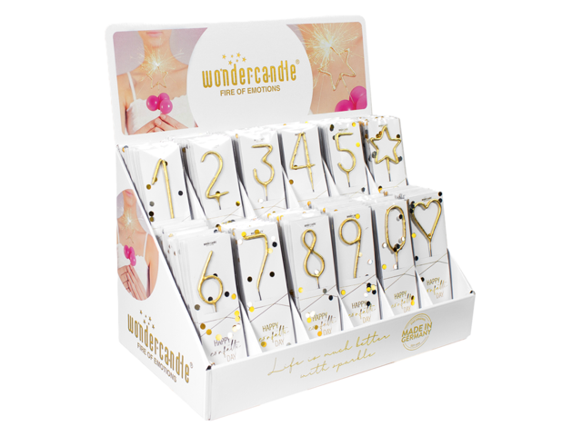 Wondercandle Wunderkerze Confetti gold 67627 1 Wondercandle Wunderkerze Confetti gold 67627 1
