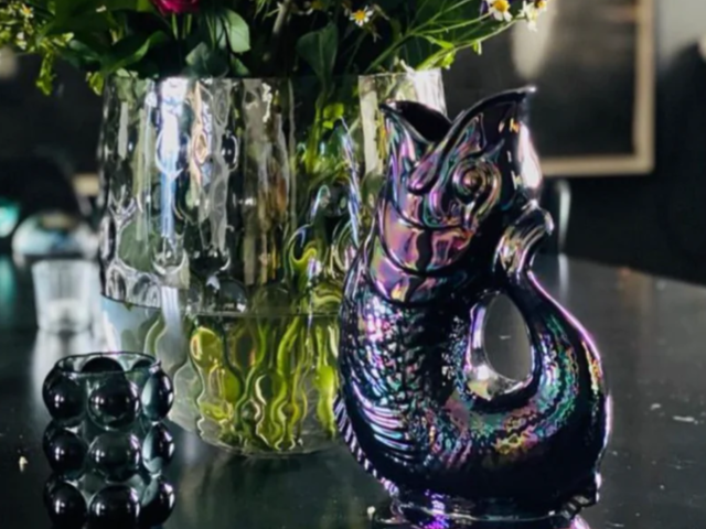 Gluckigluck Karaffe schwarz lustre XL 73928 2