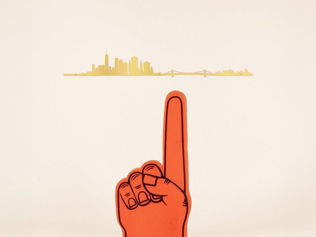 The Line Wanddeko Skyline NEW YORK gold 70005