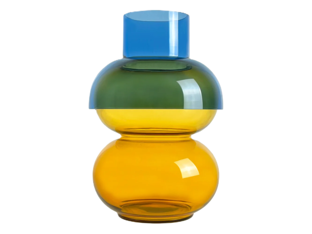 Cloudnola Bubble Vase mittel gelb & blau 71270 1