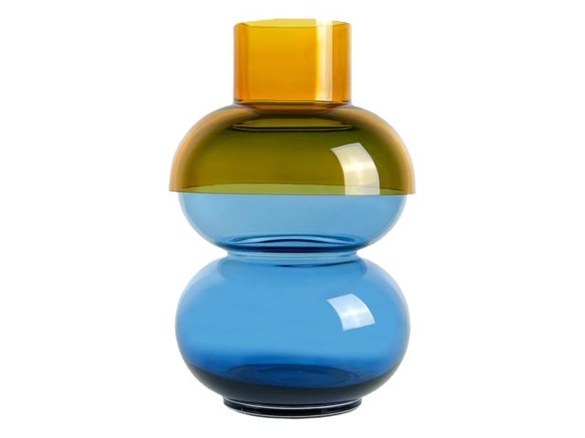 Cloudnola Bubble Vase groß gelb & blau 76458 1