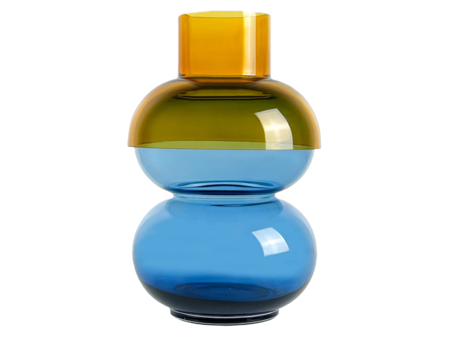Cloudnola Bubble Vase groß gelb & blau 76458 1