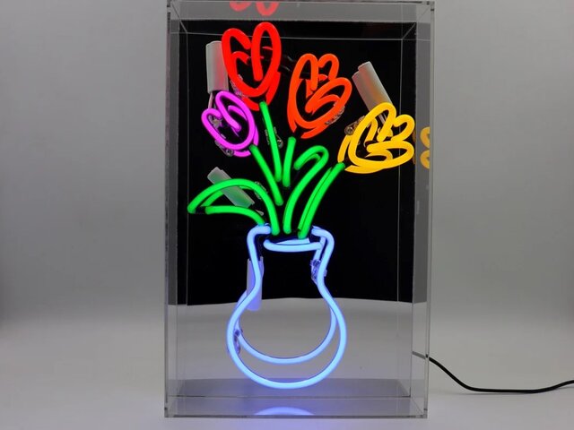 Locomocean Neon-Reklamebox VASE MIT TULPEN 71917 1