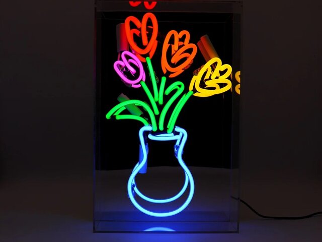 Locomocean Neon-Reklamebox VASE MIT TULPEN 71917 2