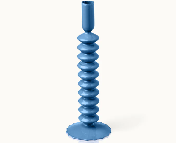 by Vivi Kerzenständer Glas Zickzack Blue blau 70903 1