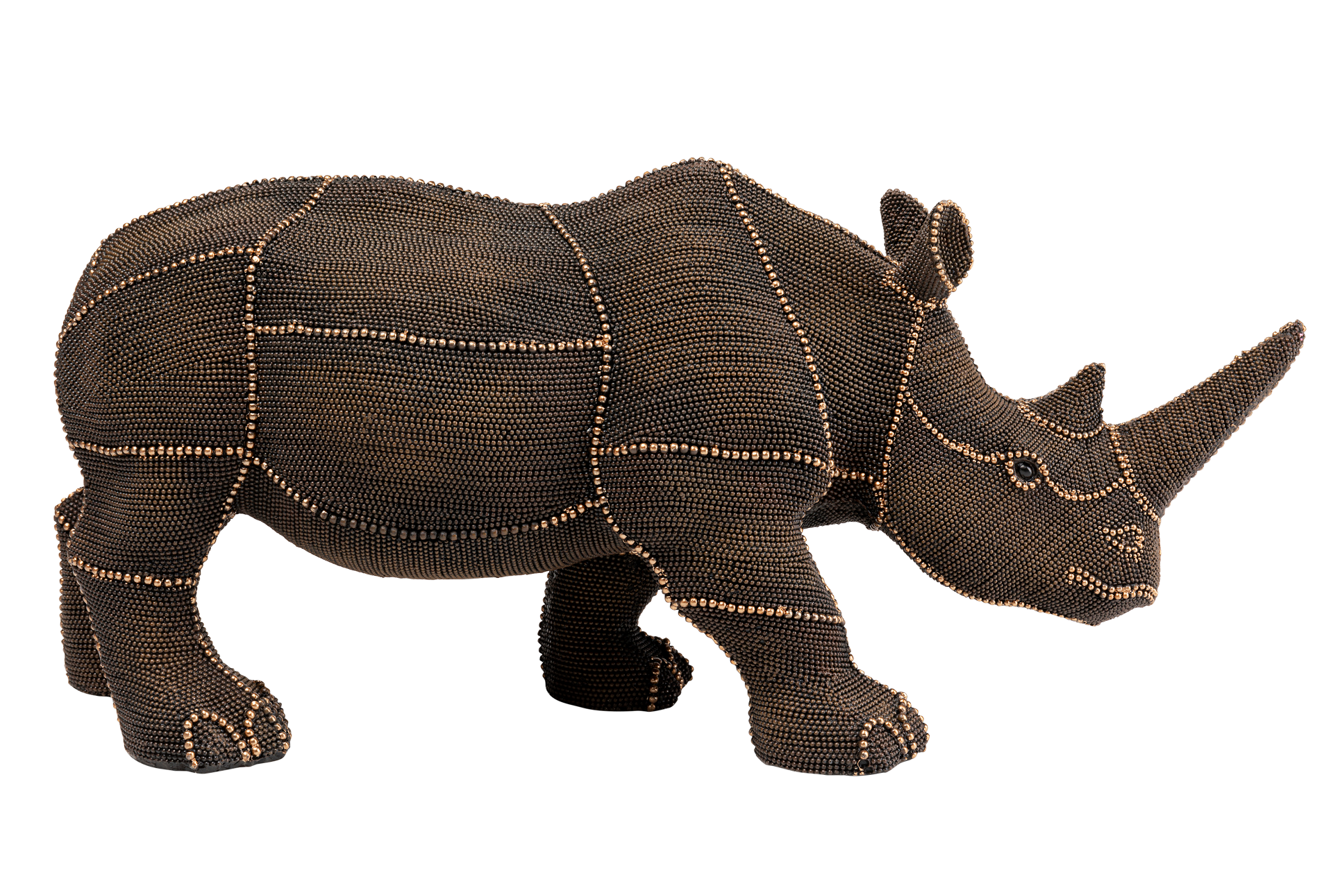 Kare Deko Figur Rhino Rivets Pearls 25cm - Föger