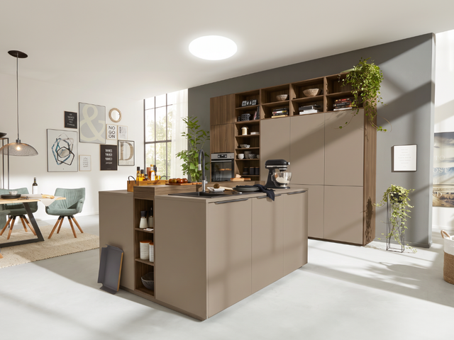 Interliving Einbauküche walnuss-havanna / lava 99738 1