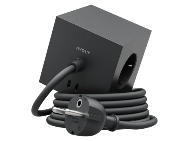 Avolt Mehrfachsteckdose Square 1 Stockhom Black 97646 1