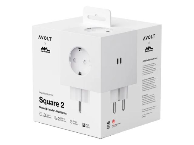 Avolt Mehrfachsteckdose Square 2 Opal White 97651 2