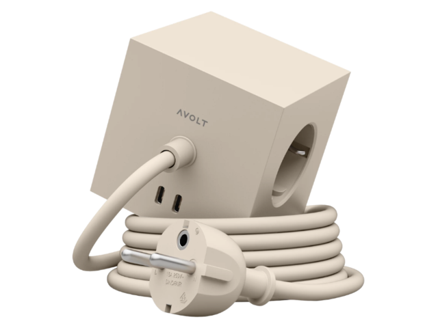 Avolt Mehrfachsteckdose Square 1 Nomad Sand 97659