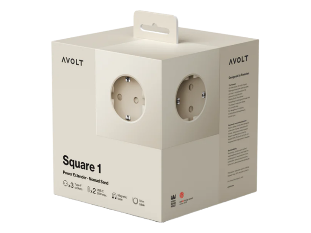 Avolt Mehrfachsteckdose Square 1 Nomad Sand 97659 2