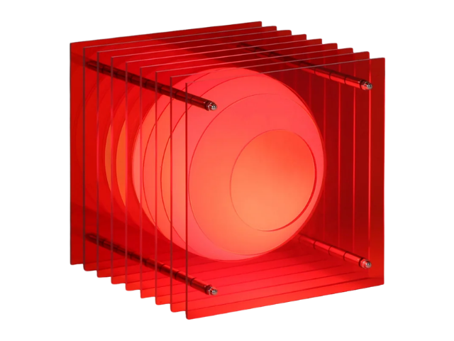 Bang Lampe LOP SMALL SQUARE Red Acrylic 97509 1